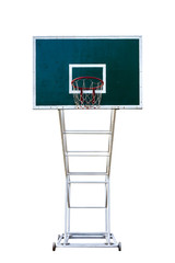 Basketball board in in white background