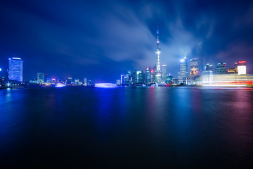 night view at shanghai china