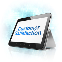Fototapeta premium Marketing concept: Customer Satisfaction on tablet pc computer