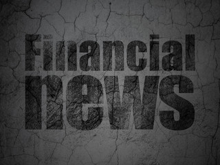 News concept: Financial News on grunge wall background