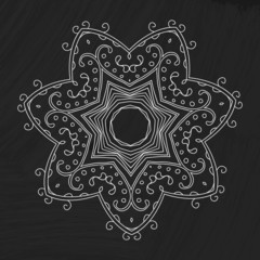 Vector flourish pattern. Chalk board with floral ornament.
