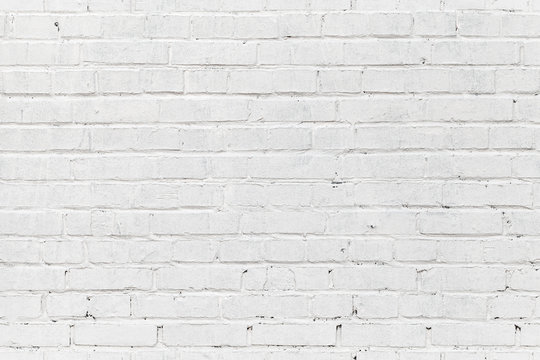 White brick wall. Seamless photo background texture