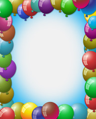 empty space at center surrounded by balloons