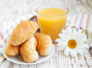 Fresh-baked croissant