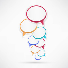 paper speech bubbles.