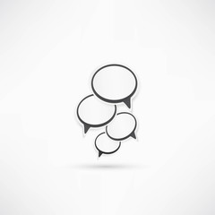 paper speech bubbles.