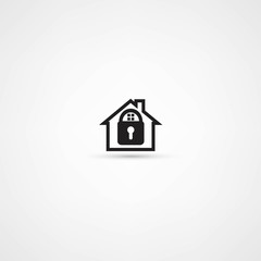 Lock house icon