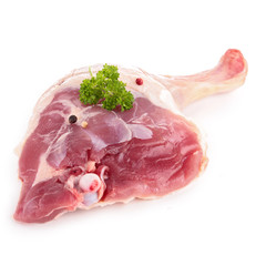 isolated duck leg