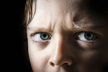 youn angry eyes - protest
