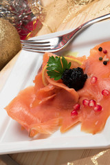 Carpaccio di salmone affumicato