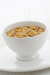Delicious and healthy muesli cereal