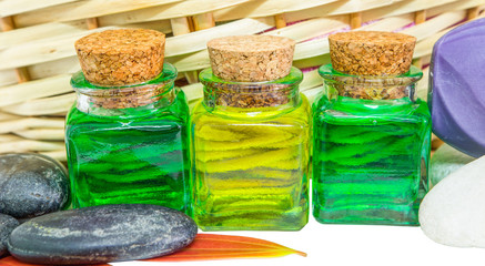 Shampoo and conditioner with zen stones