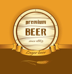 beer keg for lable, package