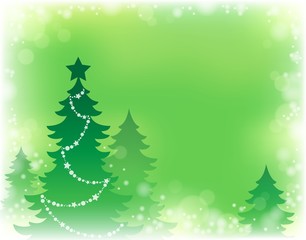 Christmas tree silhouette theme 3
