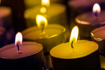 Candles on a dark background