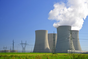 Fototapeta premium Nuclear power plant Temelin in Czech Republic Europe