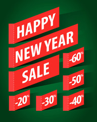 New Year sale design vector illustration
