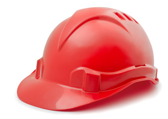 Fototapeta premium Red plastic hard hat