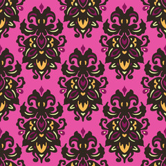 Velvet Damask seamless pattern vector