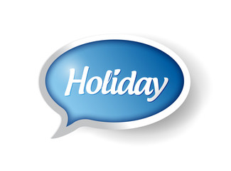 holiday message bubble illustration design