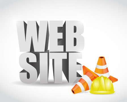 website under construction 3d text banner sign