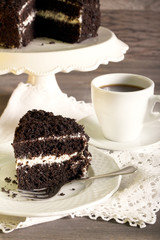 slice of chocolate cake