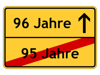 Naklejka premium 96. Geburtstag