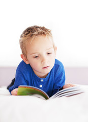 boy reading book