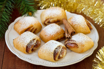 cookies with cinnamon on plate
