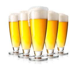 Glasses of beer