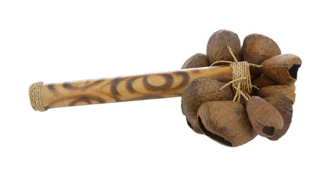 Calabash rattle isolated on white background