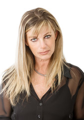 Naklejka premium blonde lady angry