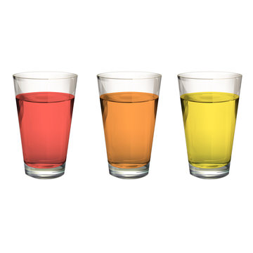 Colorful water glass.