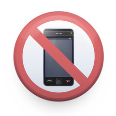 prohibited sign with phone. 