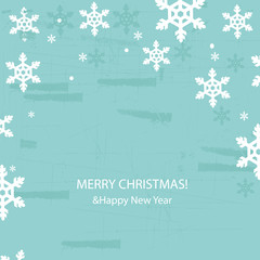Abstract christmas card with snowflakes