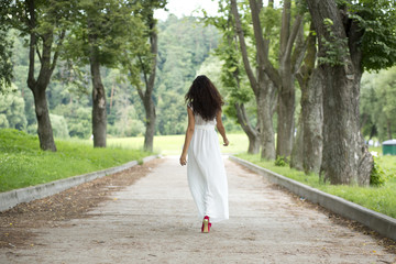 Young woman in summer dress