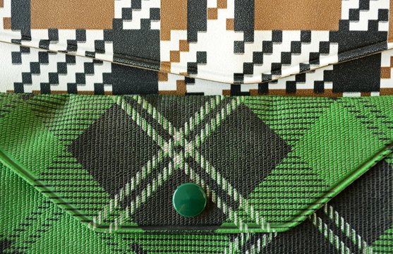 Etuis / 70er Jahre Taschen / Karomuster