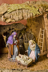 Fototapeta premium Christmas Nativy Scene
