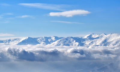 Fototapeta na wymiar Winter landscape mountain