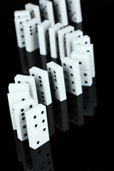 Dominoes isolated on black