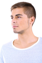 Fototapeta premium Handsome young man isolated on white