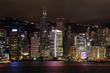 Obraz na płótnie Canvas Hong Kong in the night, China