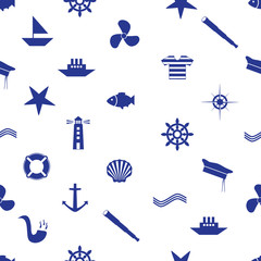 nautical icon seamless pattern eps10