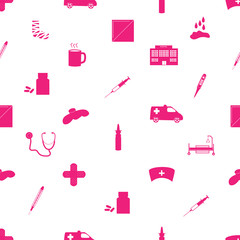 hospital and sick icon pattern eps10