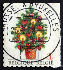 Postage stamp Belgium 2007 Christmas Tree