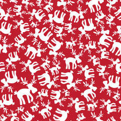 christmas reindeer red pattern eps10