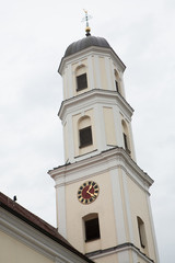 Fototapeta na wymiar Wieża kościoła w Langenargen na Jeziorze Bodeńskim