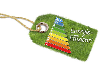 Anhänger mit Wiese und Energieeffizienzklassen