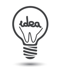 idea black light bulb background