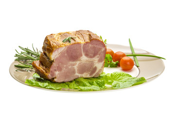 Bacon with vegetables